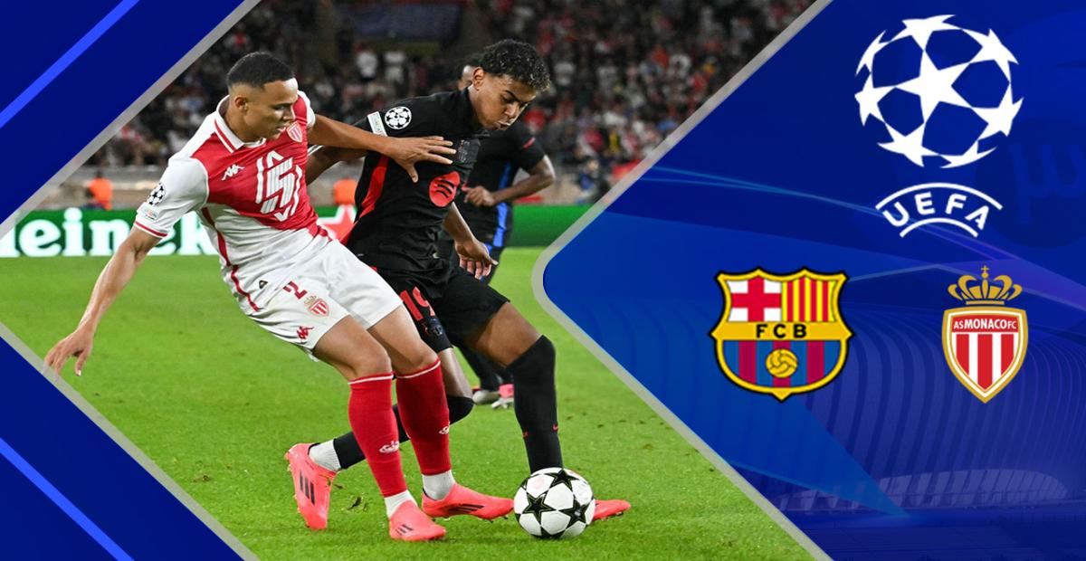 خلاصه بازی بارسا - موناکو لیگ قهرمانان 2024